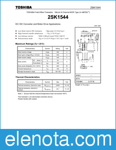 Toshiba 2SK1544 datasheet