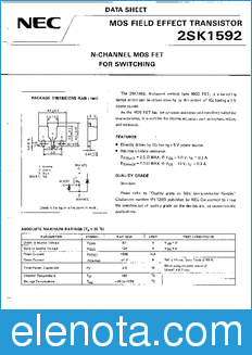 NEC 2SK1592 datasheet