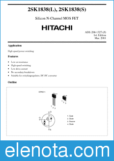 Hitachi 2SK1838(L) datasheet
