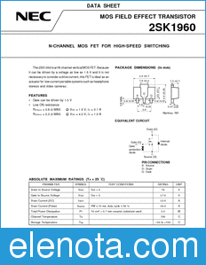 NEC 2SK1960 datasheet