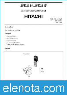 Hitachi 2SK2114 datasheet