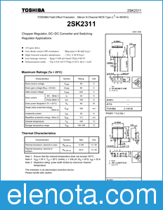 Toshiba 2SK2311 datasheet