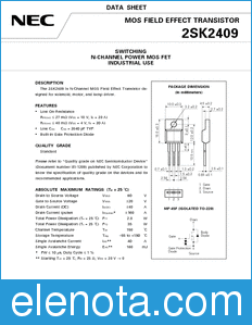 NEC 2SK2409 datasheet