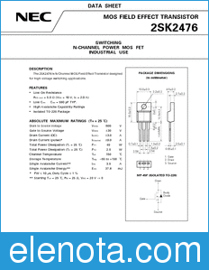 NEC 2SK2476 datasheet