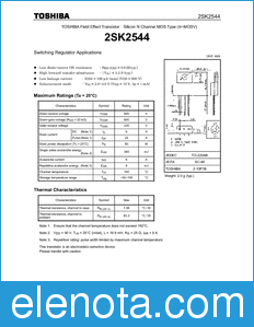 Toshiba 2SK2544 datasheet
