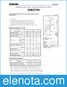 Toshiba 2SK2744 datasheet