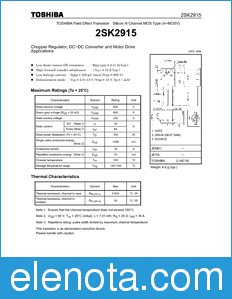 Toshiba 2SK2915 datasheet