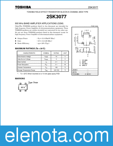 Toshiba 2SK3077 datasheet