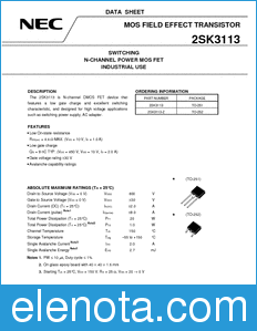 NEC 2SK3113 datasheet