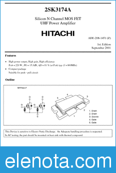 Hitachi 2SK3174A datasheet