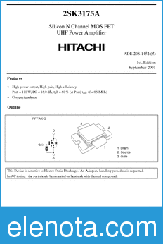 Hitachi 2SK3175A datasheet
