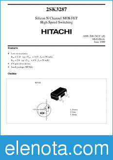 Hitachi 2SK3287 datasheet