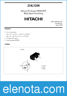 Hitachi 2SK3288 datasheet