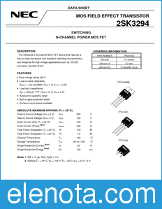 NEC 2SK3294 datasheet