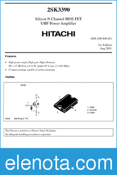 Hitachi 2SK3390 datasheet