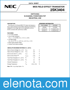 NEC 2SK3404 datasheet