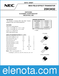 NEC 2SK3432 datasheet