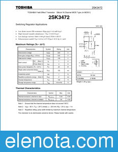 Toshiba 2SK3472 datasheet