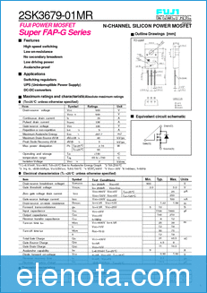 Fuji Electric 2SK3679-01MR datasheet