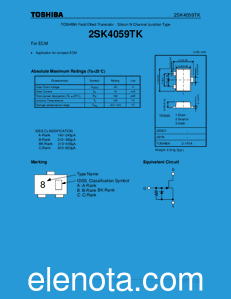 Toshiba 2SK4059TK datasheet
