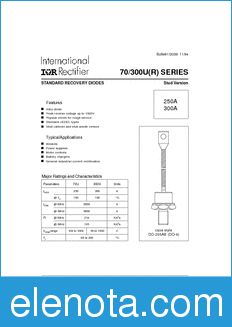 International Rectifier 300U100A datasheet
