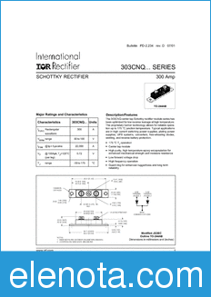 International Rectifier 301CNQ080 datasheet