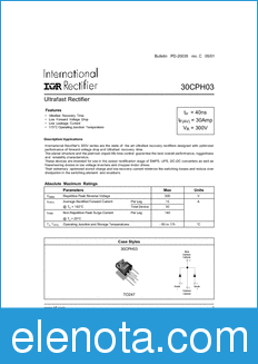 International Rectifier 30CPH03 datasheet