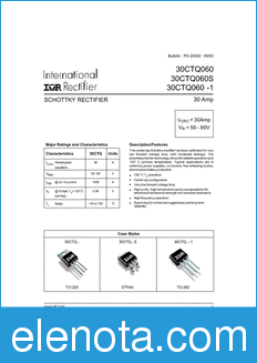 International Rectifier 30CTQ050 datasheet