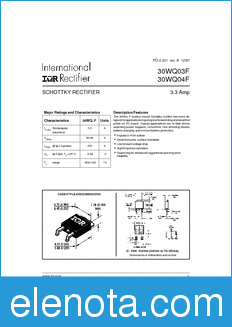 International Rectifier 30WQ04F datasheet