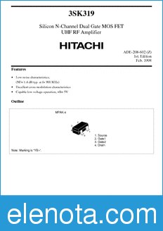 Hitachi 3SK319 datasheet