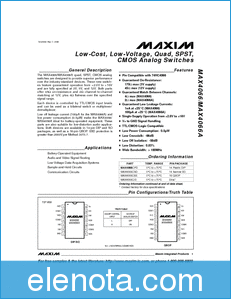 MAXIM - Dallas Semiconductor 4066 datasheet