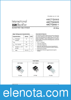 International Rectifier 48CTQ060 datasheet