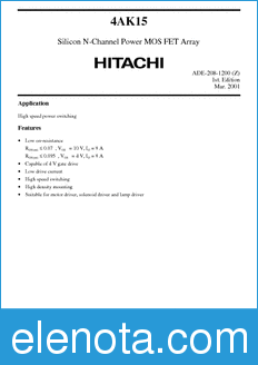 Hitachi 4AK15 datasheet