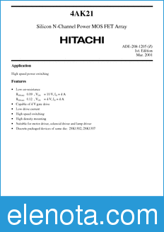 Hitachi 4AK21 datasheet