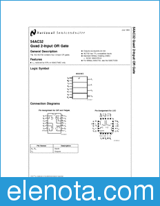 National Semiconductor 54AC32 datasheet