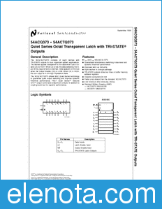 National Semiconductor 54ACQ373 datasheet