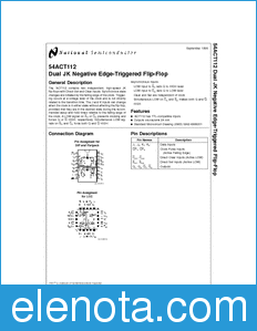National Semiconductor 54ACT112 datasheet