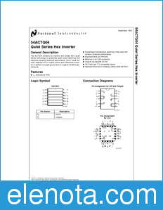 National Semiconductor 54ACTQ04 datasheet