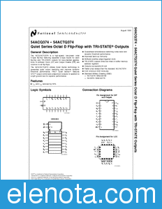 National Semiconductor 54ACTQ374 datasheet