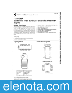 National Semiconductor 54ACTQ827 datasheet