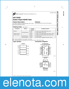 National Semiconductor 54F00 datasheet
