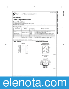 National Semiconductor 54F02 datasheet