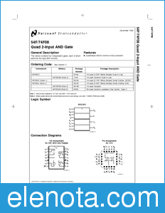 National Semiconductor 54F08 datasheet