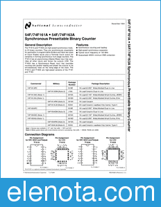 National Semiconductor 54F161A datasheet