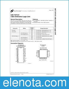 National Semiconductor 54F181 datasheet