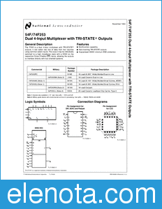 National Semiconductor 54F253 datasheet