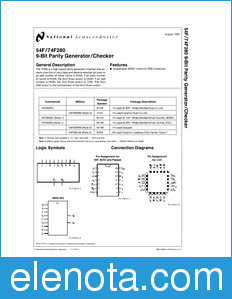 National Semiconductor 54F280 datasheet