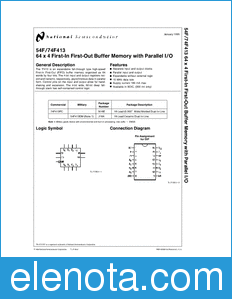 National Semiconductor 54F413 datasheet