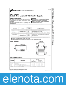 National Semiconductor 54F563 datasheet