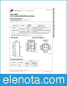 National Semiconductor 54F64 datasheet